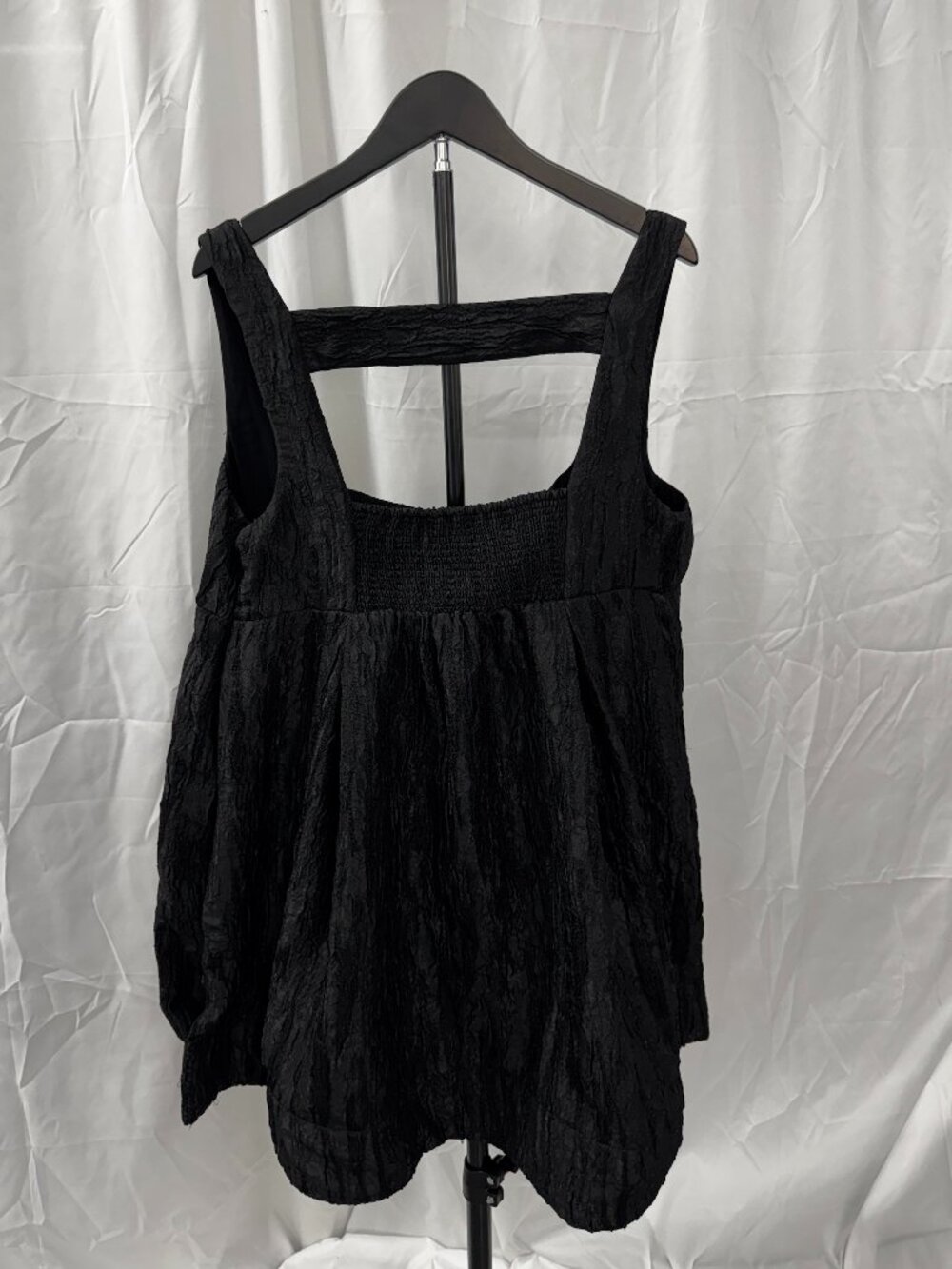 Maeve Anthropologie Black Textured Babydoll Mini Cocktail Dress, XL - Picture 8 of 16